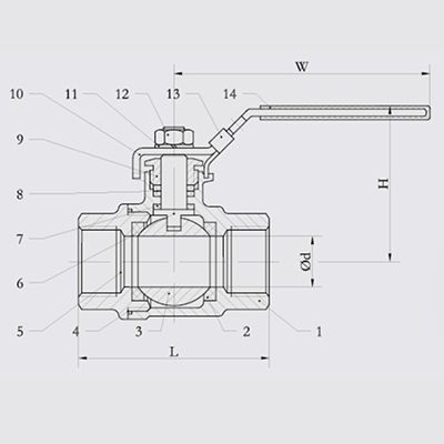 2-Piece Flanged Ball Valve (DIN PN16)
